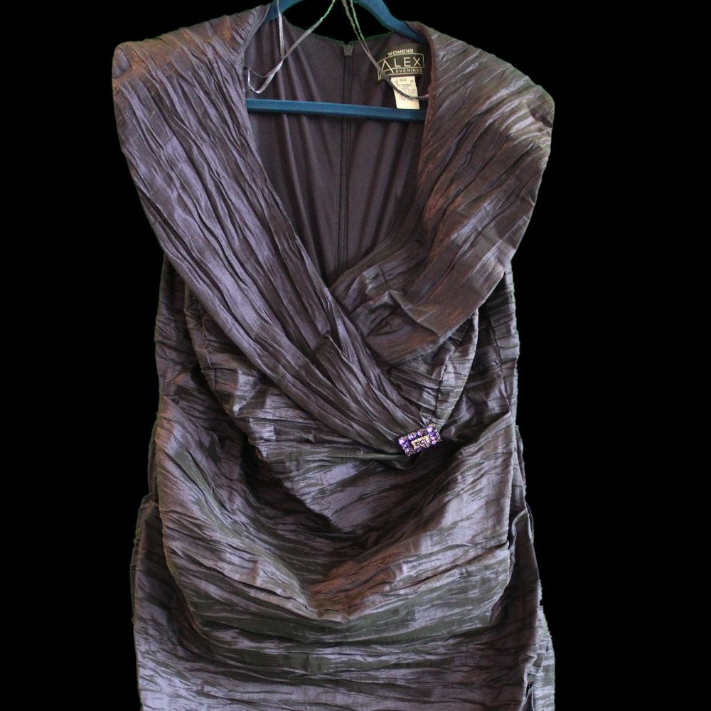 Alex Evenings Floor Length Purple Gown- Size 18W